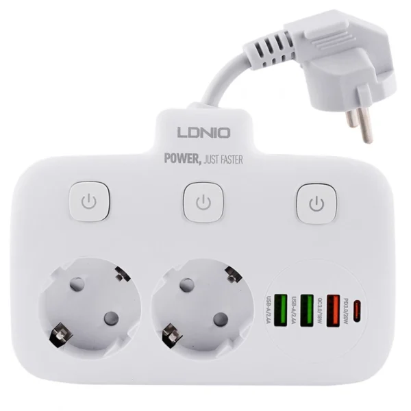 چندراهی برق و شارژر LDNIO SE2435