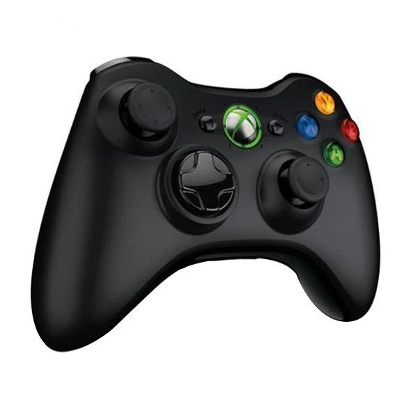 نمای کلی دسته بازی بی‌سیم Xbox 360 با طراحی ارگونومیک