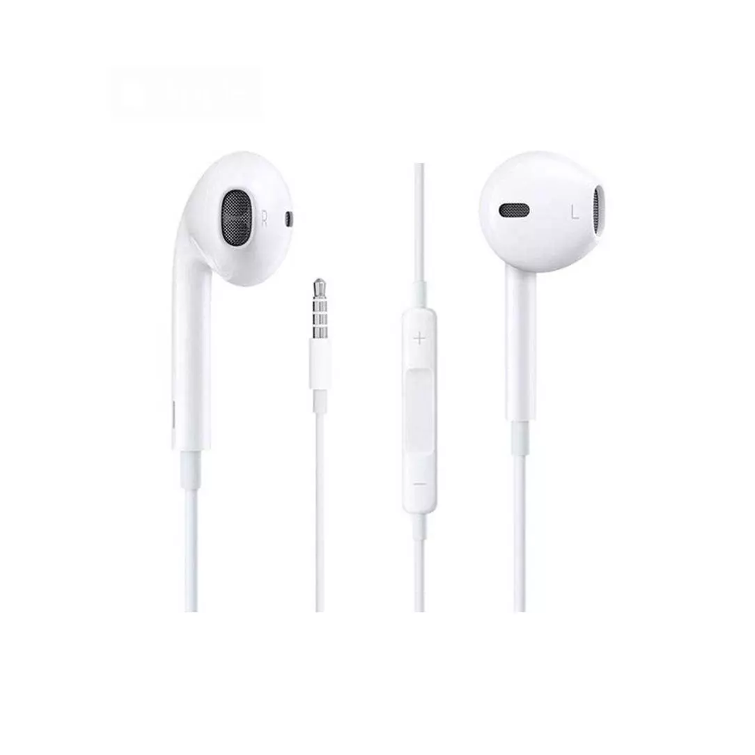 1283011217664983040 هدفون اپل مدل EarPods با کانکتور جک 3.5 میلیمتری، دارای طراحی ارگونومیک، کیفیت صدای عالی، مناسب برای مکالمه و گوش دادن به موسیقی، مجهز به دکمههای کنترل صدا و تماس، ساخته شده از پلاستیک باکیفیت و کابل 1.2 متری.