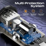 شارژ همزمان دو دستگاه با شارژر فندکی پرومیت 65W