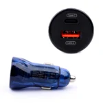 شارژر فندکی 48 وات کربی مدل CR-G102 آبی متالیک - Image 2