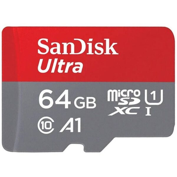نمای کلی رم میکرو سن دیسک مدل Ultra U1 A1 C10 ظرفیت ۶۴ گیگابایت
