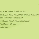 شارژر دیواری فست شارژ Ldnio A2526C 2Port 3A QC4.0+ PD 45W + کابل تایپ سی - Image 8