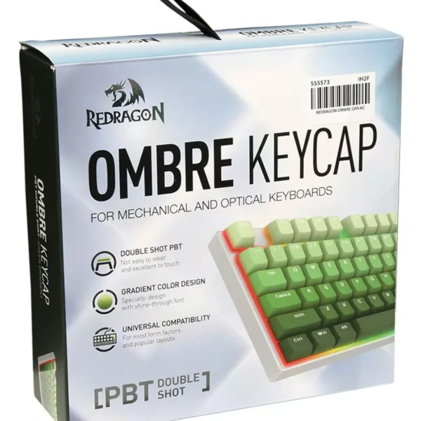 ست کامل کلید کیبورد مکانیکال ردراگون مدل A140 Ombre Green