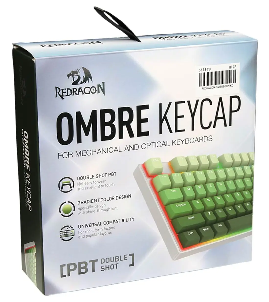 A140 Ombre green 2 ست کامل کلید کیبورد مکانیکال ردراگون مدل A140 Ombre Green - Image 1