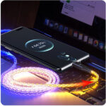 کابل شارژ تایپ سی 66 وات RGB برند اوی مدل CL-127T - Image 2