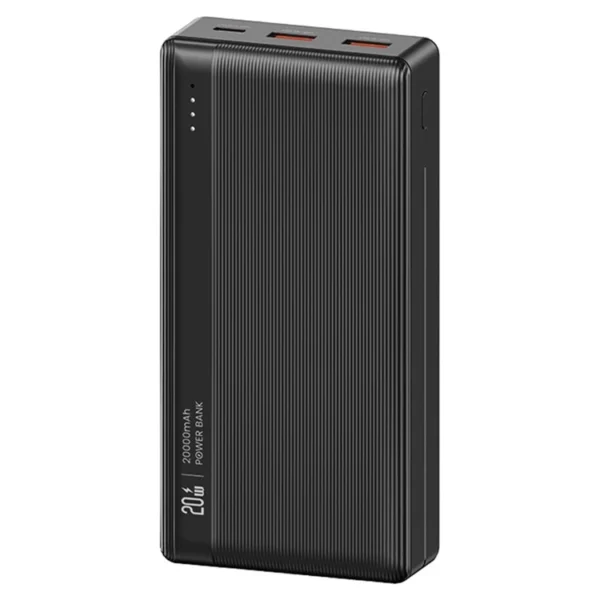 پاور بانک فست شارژ 20000 یوسامز مدل US-CD204 از نمای جلو
