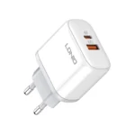 شارژر دیواری فست شارژ Ldnio A2526C 2Port 3A QC4.0+ PD 45W + کابل تایپ سی - Image 3