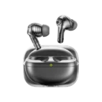 هندزفری بلوتوثی اورایمو مدل SpaceBuds Pro با طراحی شیشه‌ای، قابلیت نویزکنسلینگ تطبیقی و گیم مود، همراه با کیس ضد خش و صدای 360 درجه.