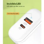 شارژر دیواری فست شارژ Ldnio A2526C 2Port 3A QC4.0+ PD 45W + کابل تایپ سی - Image 2