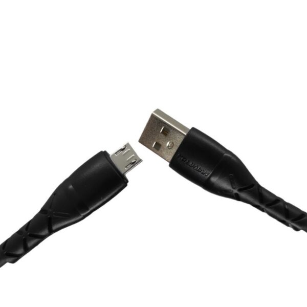 کابل شارژ و انتقال داده کلومن مدل KD-03 با طول 1 متر و کانکتور Micro USB، ساخته شده از متریال مقاوم TPE، مناسب برای گوشی‌های اندرویدی قدیمی و پاوربانک‌ها.