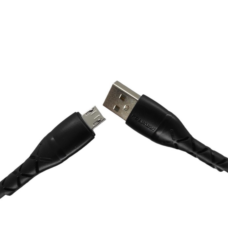 کابل شارژ و انتقال داده کلومن مدل KD-03 با طول 1 متر و کانکتور Micro USB، ساخته شده از متریال مقاوم TPE، مناسب برای گوشی‌های اندرویدی قدیمی و پاوربانک‌ها.