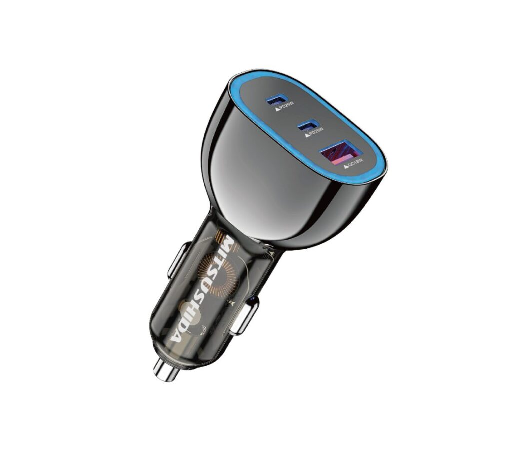 شارژر فندکی Mitsushida KC-B1 سه پورت 68 وات