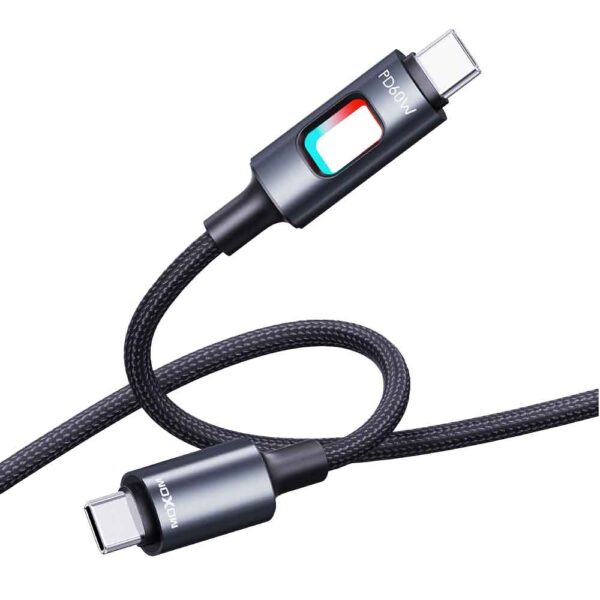 کابل USB-C موکسوم MX-CB325 با نورپردازی RGB