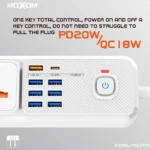 شارژر چندپورت موکسوم مدل MX-ST16 نمای نزدیک